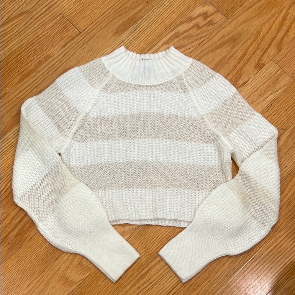 Topshop Cream Striped Sweater